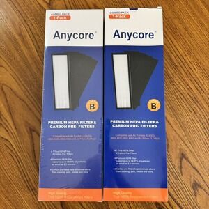 2 Pk - Anycore Premium Hepa‎ B Filter & Carbon Pre-Filters AC4300 4800 FLT 4825